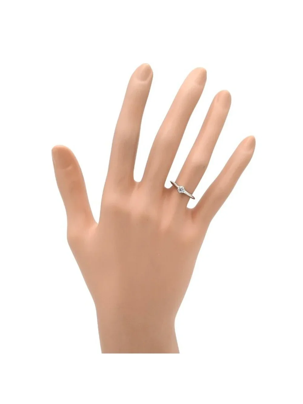 Tiffany & Co Ring Solitaire Diamond Platinum Silver T& Single Standing Claw